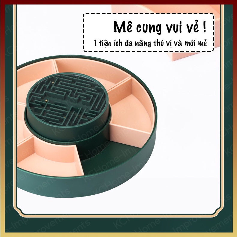 Khay Mứt Tết Bánh Kẹo, Cao Cấp Sang Trọng Có Trò Chơi Zíc Zắc, KC Home