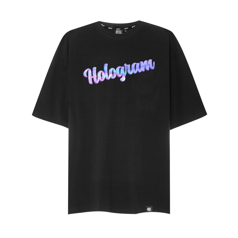 Áo Thun Đen MYO In Chữ In Hình Theo Yêu Cầu Làm Quà Tặng Đồng Phục Nhóm Đội