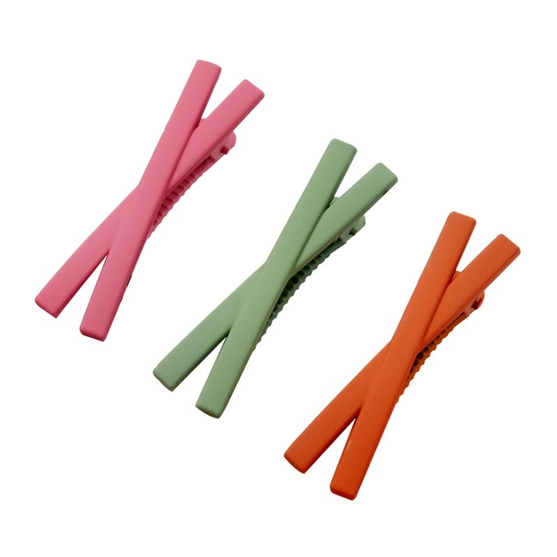 Kẹp Tóc Thời Trang Màu Trơn Phong Cách Hàn Quốc Đáng Yêu Cho Nữ