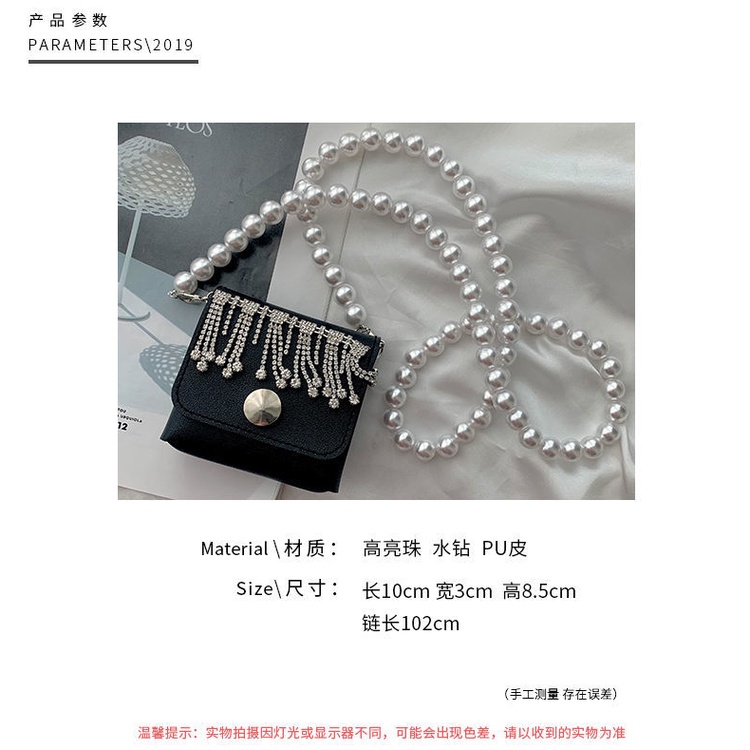 Túi Xách Mini Đính Đá Và Ngọc Trai Nhân Tạo Thời Trang Mùa Hè Hàn Quốc