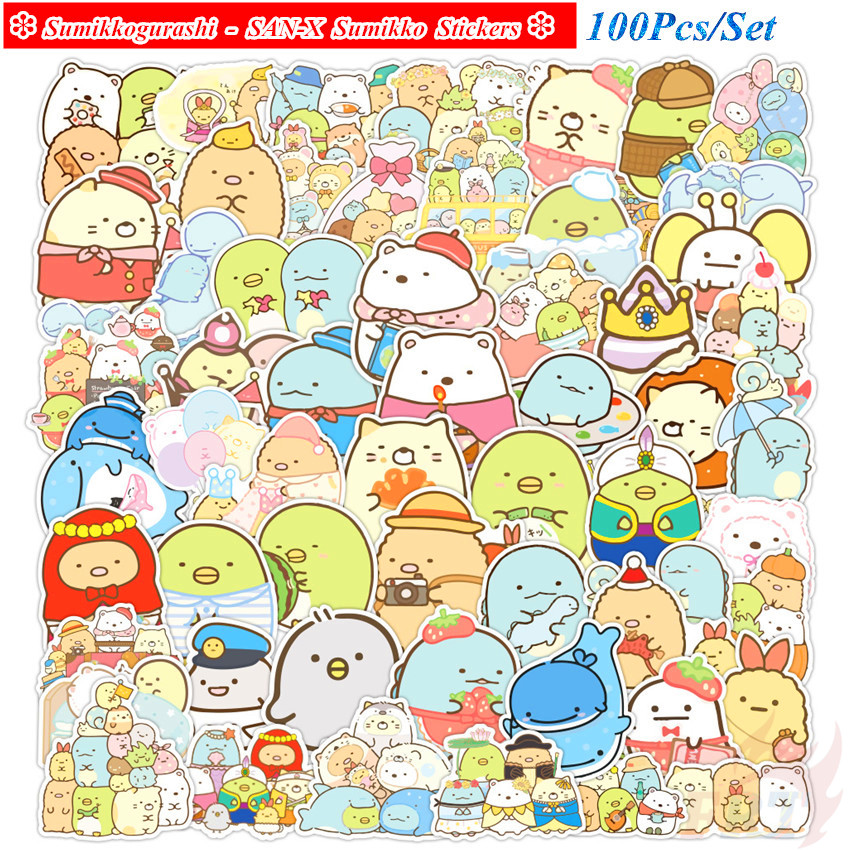 Bộ 100 Sticker Dán Hình Sumikko Gurashi Xinh Xắn