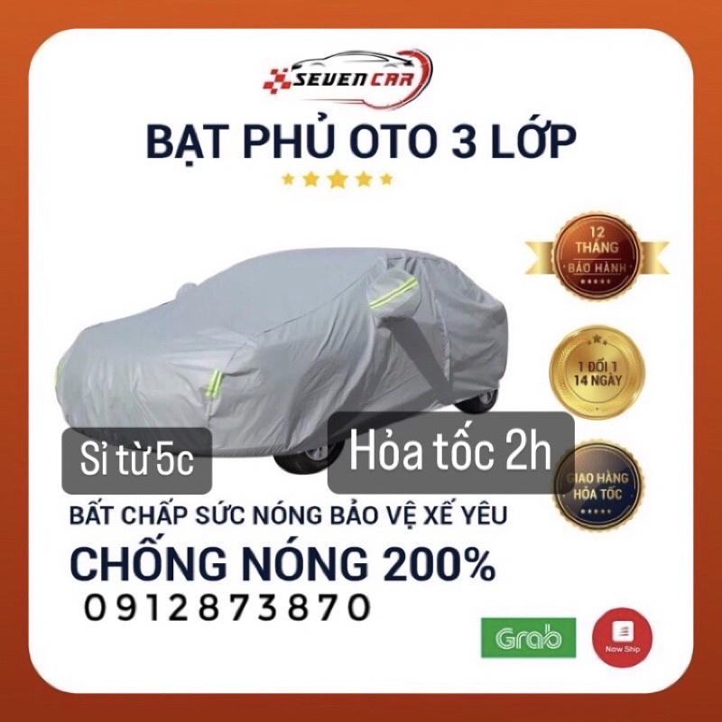 Bạt phủ ô tô, bạt che xe hơi, chống nắng, nước , xước và cháy cao cấp, siêu bền - SEVEN.CAR