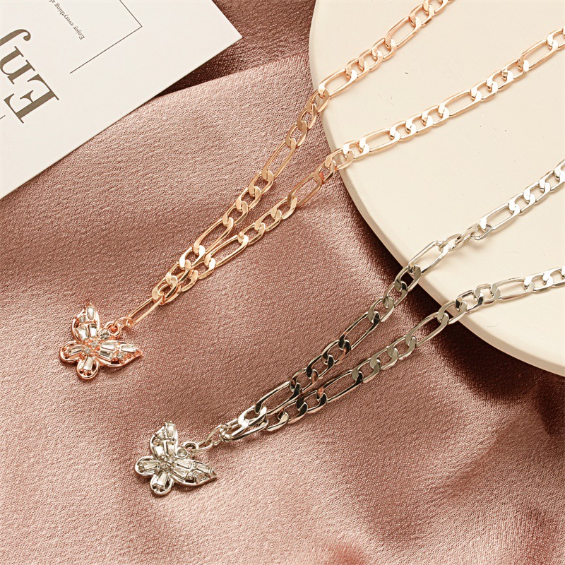 Vòng cổ mặt hình bướm đính đá thời trang cho nữ