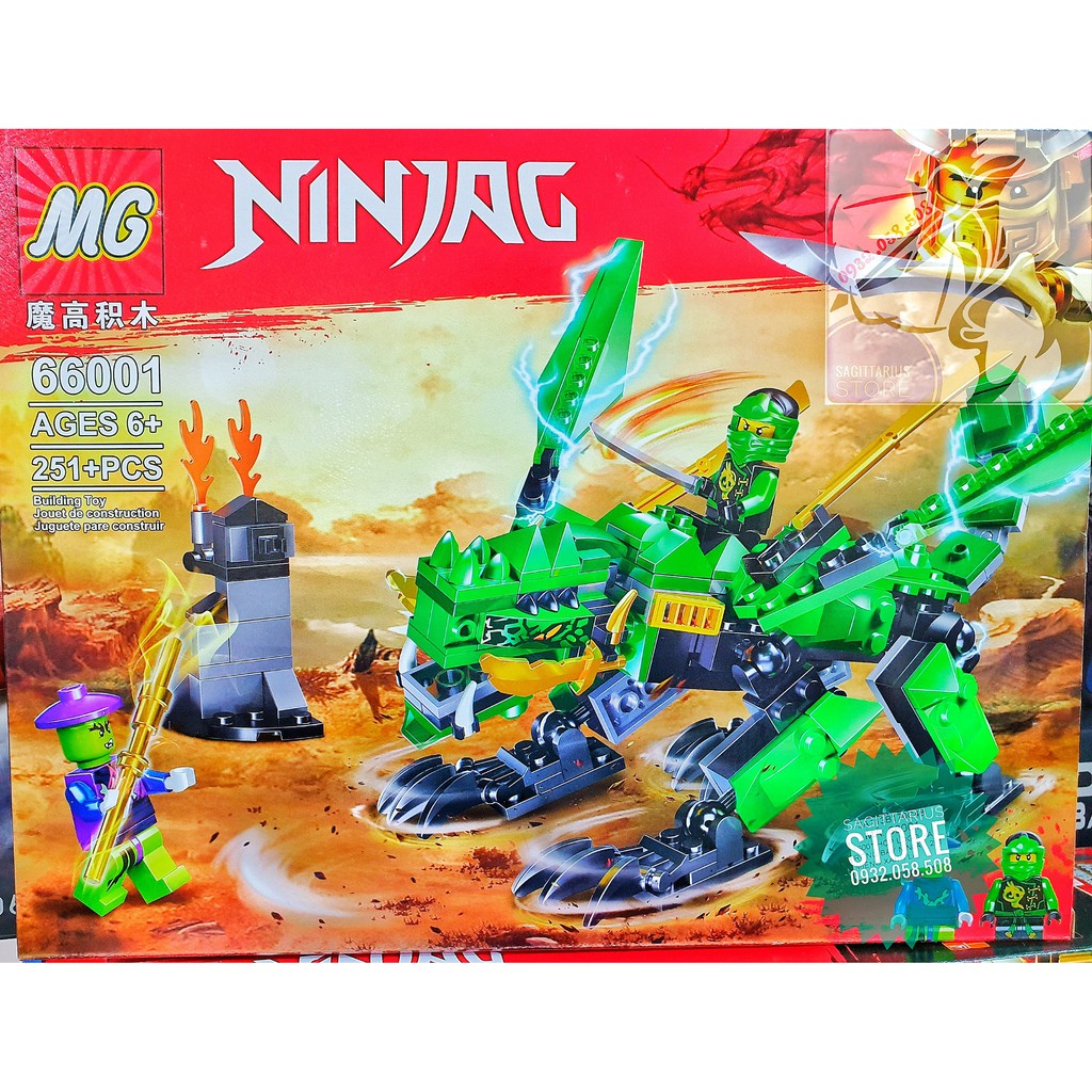 LEGO Lắp Ráp Rồng Bay NinjaGo 66001 - Xanh Lá