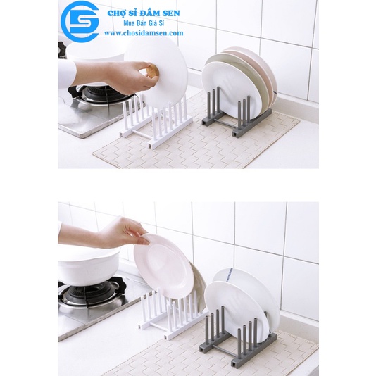 Kệ Úp Đĩa, Nắp Vung Bằng Nhựa Cao Cấp Nhỏ Gọn Chắc Chắn G367-KeUpDia