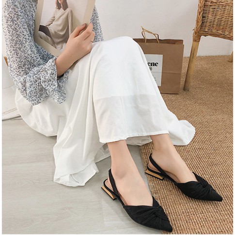 Giày búp bê nữ đẹp xoắn mũi nhọn chất liệu da lộn Hàn Quốc cực xinh,hài nữ, sandal nữ bít mũi 2020 mang đi chơi, đi học | BigBuy360 - bigbuy360.vn