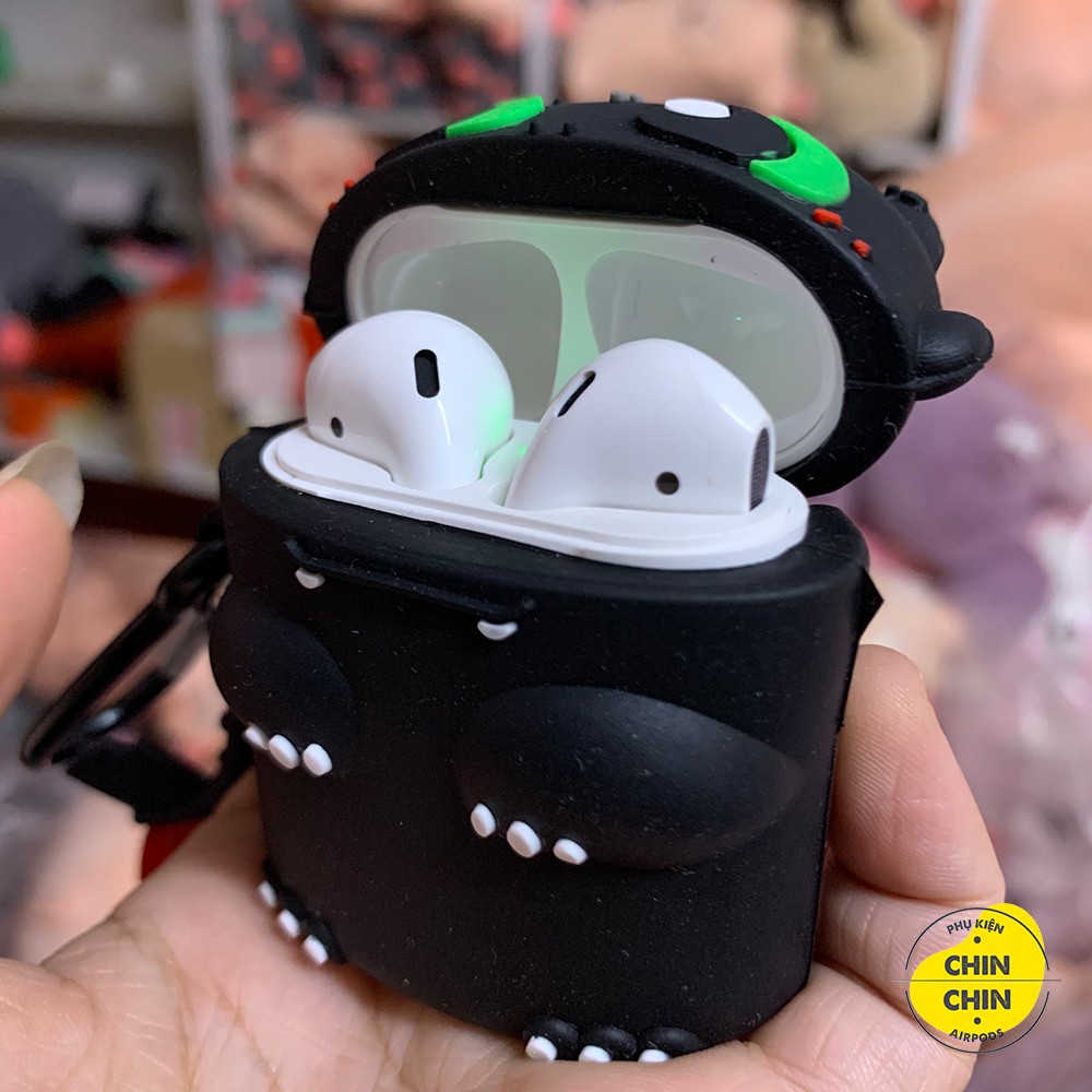 Combo Ốp iPhone Airpods Tông Xuyệt Tông Bí Kíp Luyện Rồng Siêu Cute Bằng Silicon - Chin Chin Shop