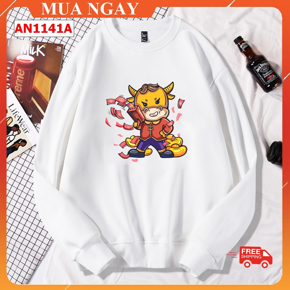 Áo sweater unisex form rộng dài tay không mũ OHANA | BigBuy360 - bigbuy360.vn