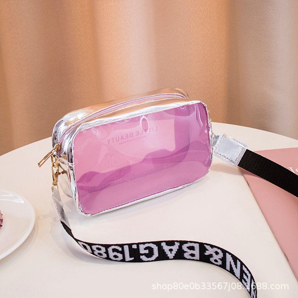 Túi Đeo Vai Bằng PVC Màu Laser Thời Trang Cổ Điển Cho Nữ