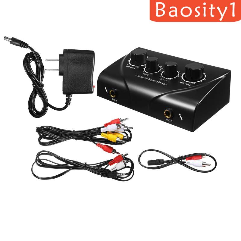 [BAOSITY1]Mini Audio Sound Mixer for Amplifier Home Theater Karaoke Home Entertainment