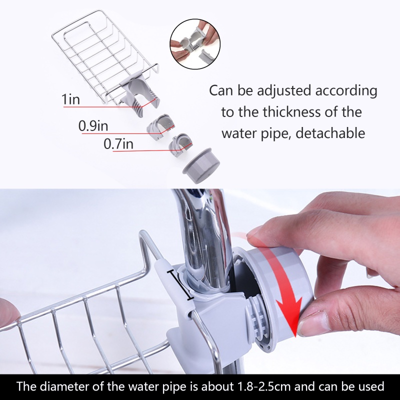 Giá Đỡ Mút Rửa Chén Gắn Vòi Nước Tiện Dụng Cho Nhà Bếp