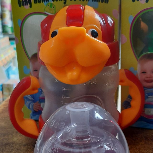 Combo tặng núm BÌNH SỮA 2 TRONG 1 BEBU 280ML