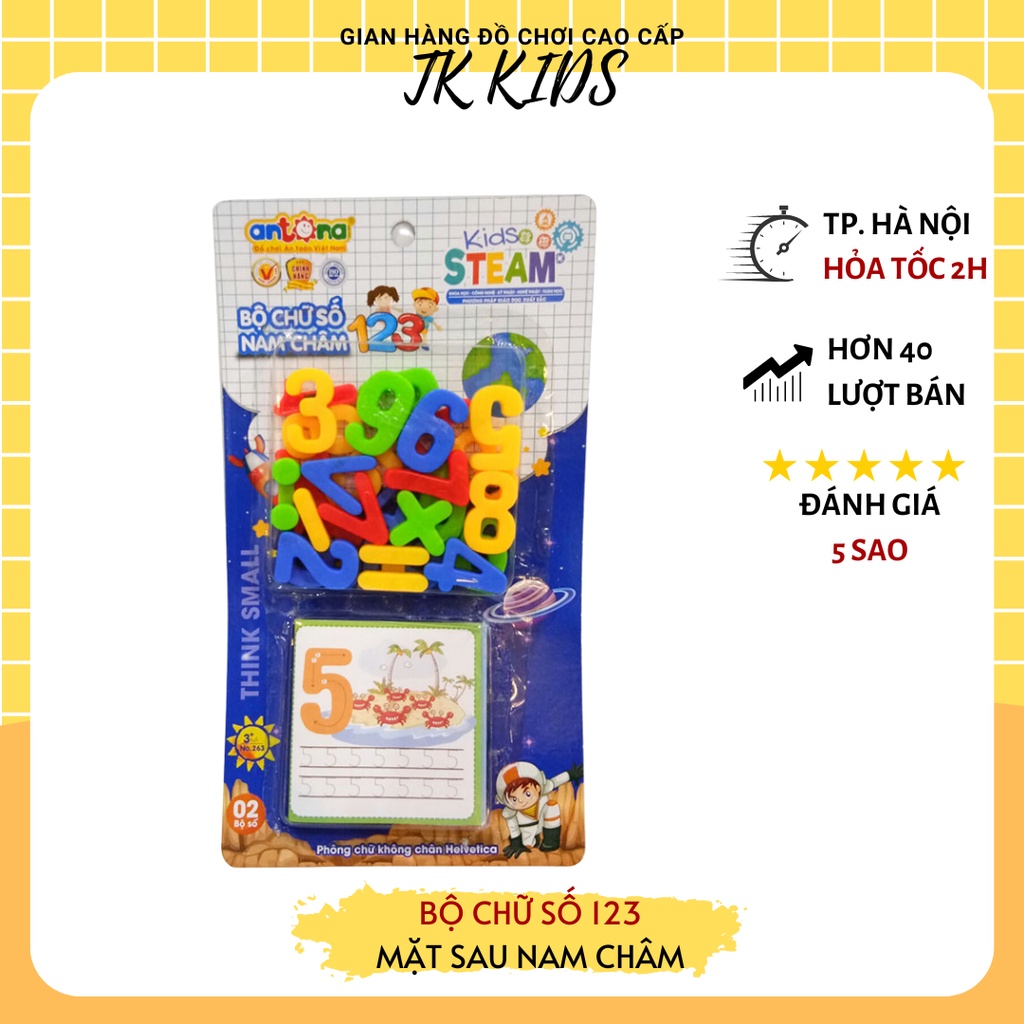Bộ chữ số nam châm 123 từ nhựa nguyên sinh cao cấp hàng Việt Nam
