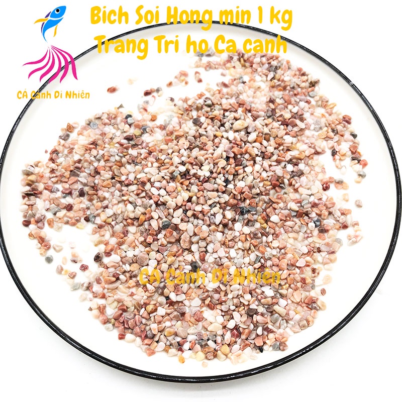 Bịch sỏi Hồng Mịn 1 KG trang trí hồ cá cảnh - Sỏi hồng hạt nhỏ