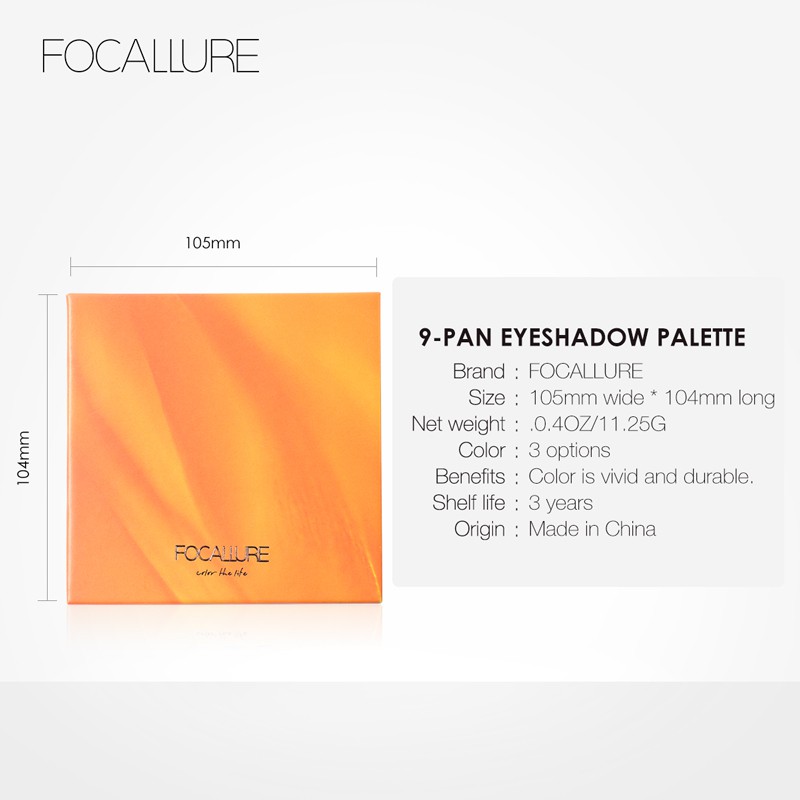(Hàng Mới Về) Bảng Phấn Mắt 9 Màu Nude Long Lanh Focallure Fa62 | BigBuy360 - bigbuy360.vn