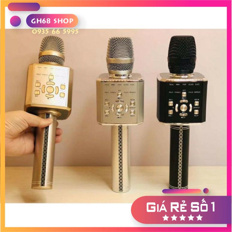 Mic YS97 Micro karaoke kiêm loa bluetooth. Chính hãng có chế độ antu-tune