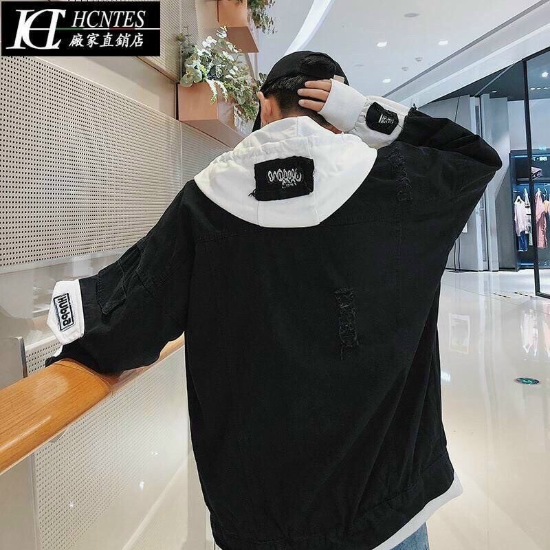 Áo Khoác Jean Nam Liền Mũ Nỉ Áo Bò Có Nón Đẹp Cao Cấp Khoác Jeans Phong Cách -GUTADI