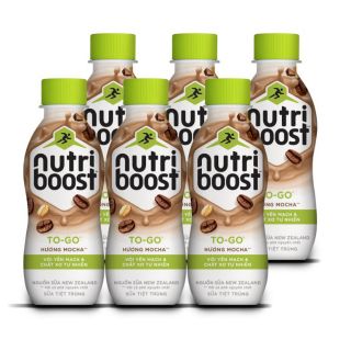6 Chai Sữa Chua Uống Tiệt Trùng Nutriboost Vị Dâu, Vị Cam