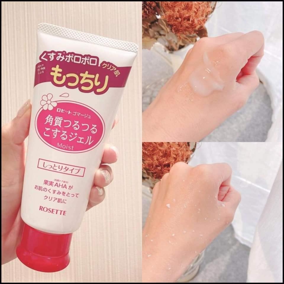 Gel tẩy tế bào chết dành cho mọi loại da rosette peeling gel Nhật Bản tuýt 120g hạn chể mụn sạch dầu thừa cho da