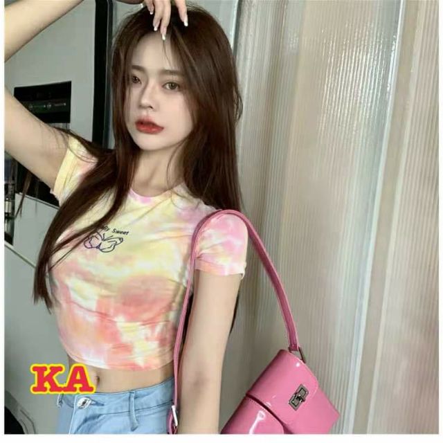 ÁO CROP TOP IN HÌNH BƯỚM