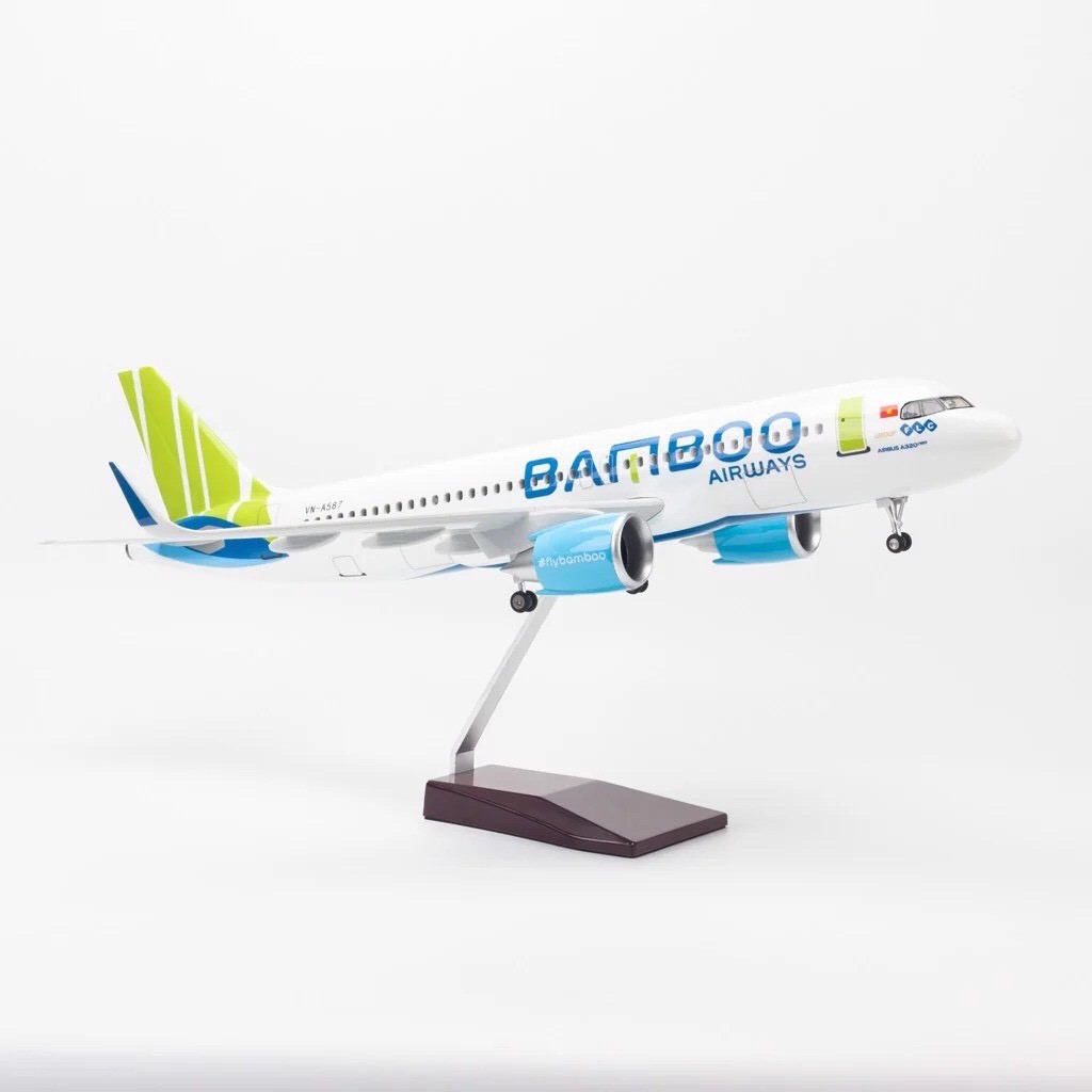 Mô hình Máy bay lắp ghép BamBoo Airways Airbus A320 47cm