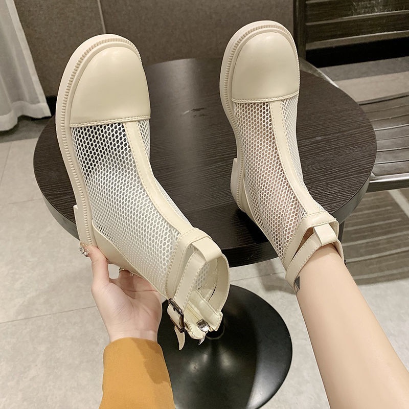 Summer Thin Dr. Martens Boots Women2021New All-Matching British Style Sandal Boots Mesh Hollow Breathable Ankle Bootsins