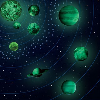 Solar System Planets DIY Wall Sticker Removable Glow in Dark Decal Room Decor