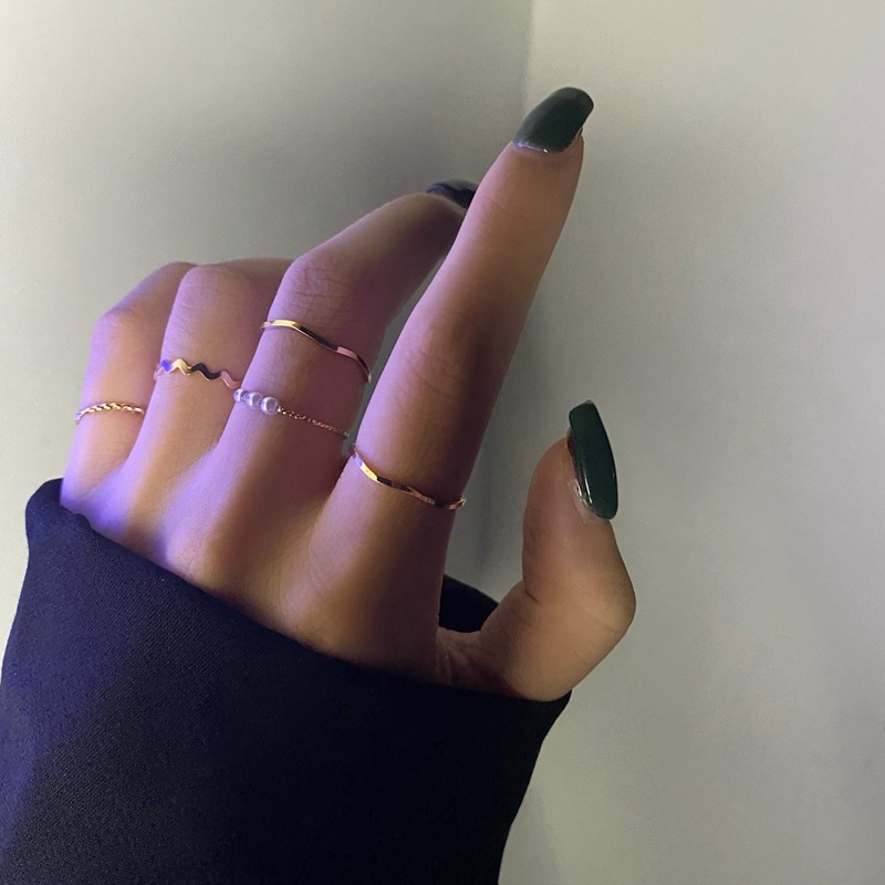 Bộ 5 Nhẫn Ngọc Trai Sang Trọng