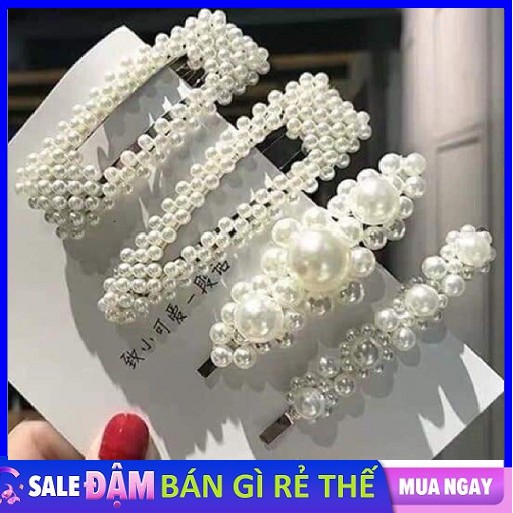 Kẹp Tóc Đính Hạt Sang Trọng Quyến Rũ Phong Cách Hàn Quốc
