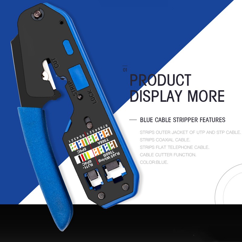 Kìm Bấm Cáp Mạng Rj45 Cat6 Cat5E Cat5 Rj11 Rj12