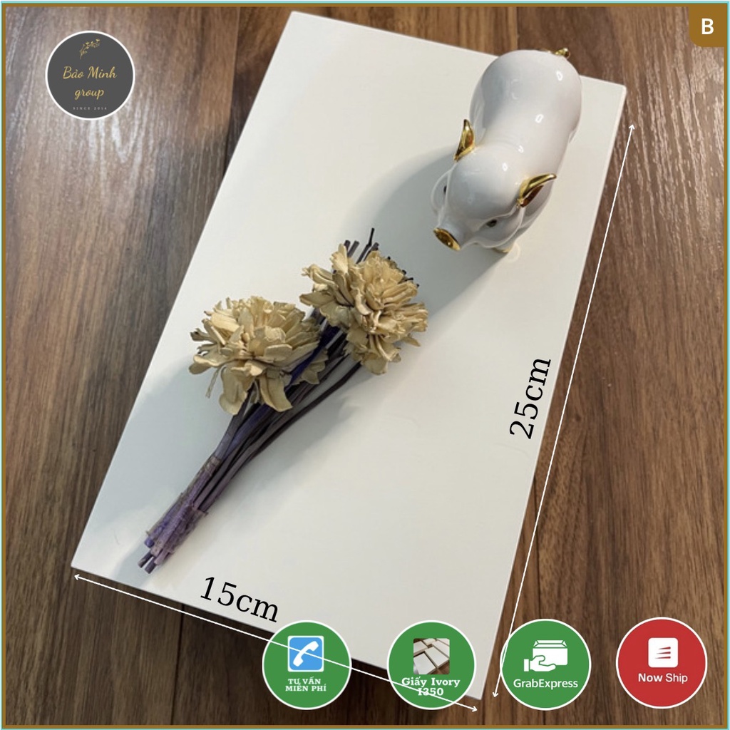 Flashcard - 100 Thẻ trắng 15x25cm chuẩn giấy Ivory 350