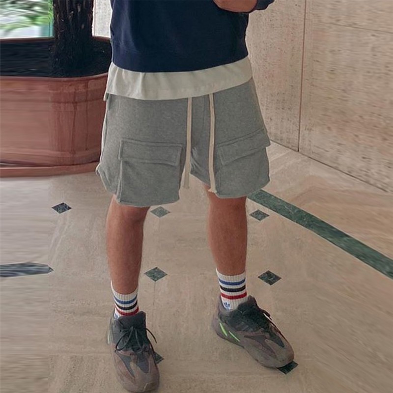 Quần ngắn ống rộng Nhiều Túi Phong Cách Hàn Quốc Dành Cho Nam / Size M-3Xl