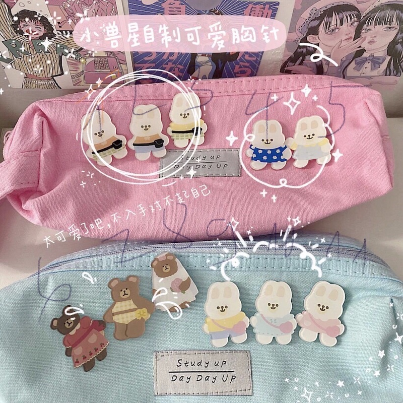 Huy hiệu cài áo thỏ đáng yêu