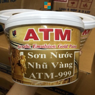 [Sơn Chậu] Sơn nước nhũ vàng ATM 999 (980g)