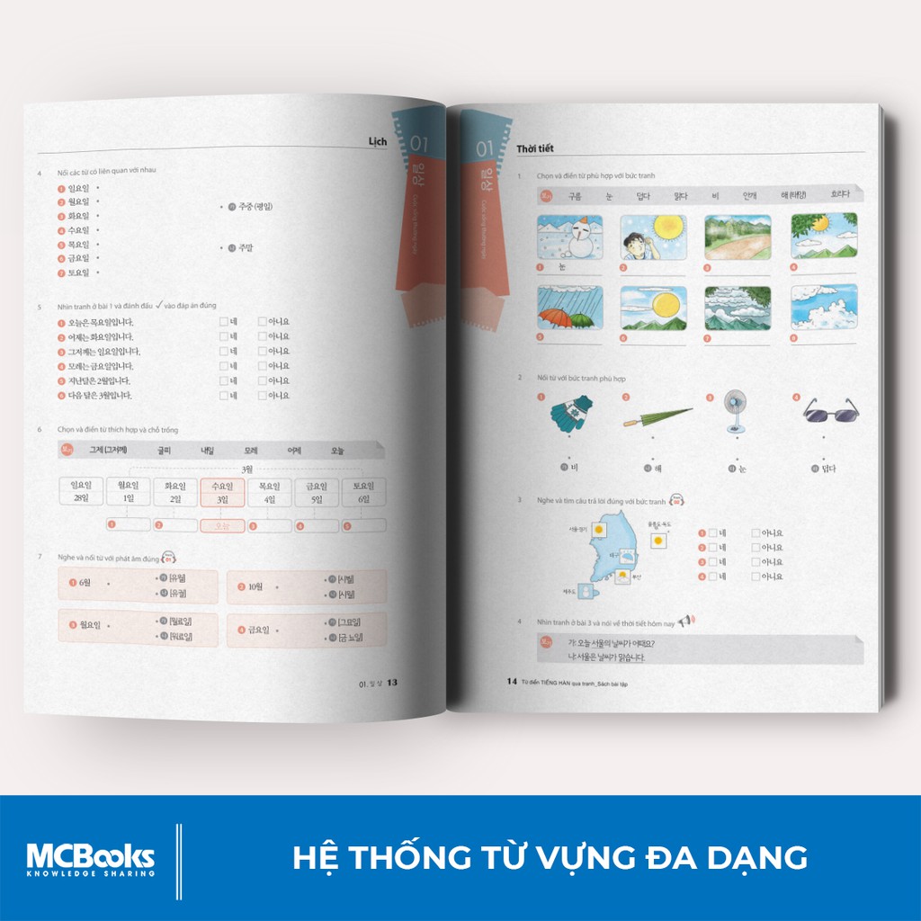 Sách - Từ Điển Tiếng Hàn Qua Tranh - Sách Bài Tập Giải Theo Chủ Đề Cuộc Sống Hàng Ngày - Kèm App Học Online