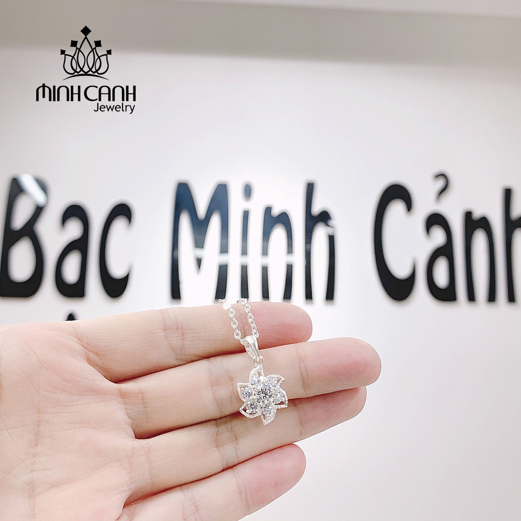 Dây Chuyền Bạc Mặt Xoãy Đính Đá - Minh Canh Jewelry