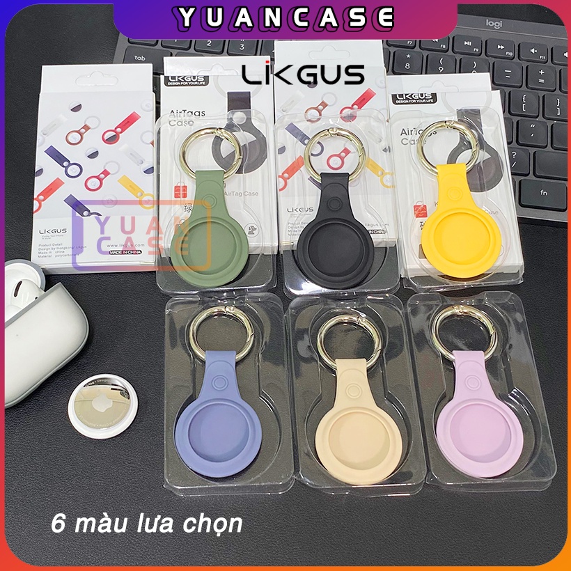 Case Airtag, ốp TPU dẻo Likgus cho Airtag kèm móc khóa - Hàng Nhập Khẩu