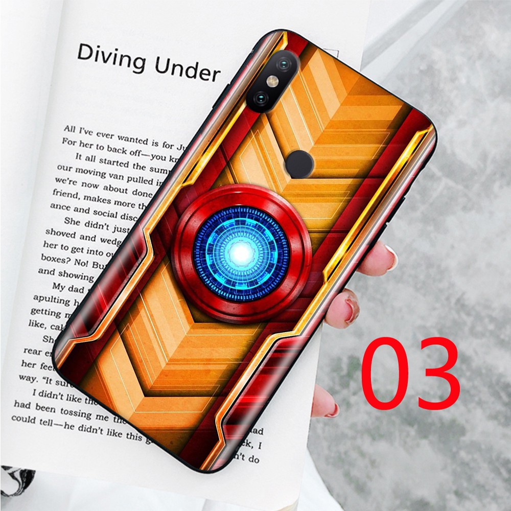 Ốp Lưng Hình Iron Man Cho Xiaomi Mi A1 A2 A3 Lite 5x 6x Note 10 Pro