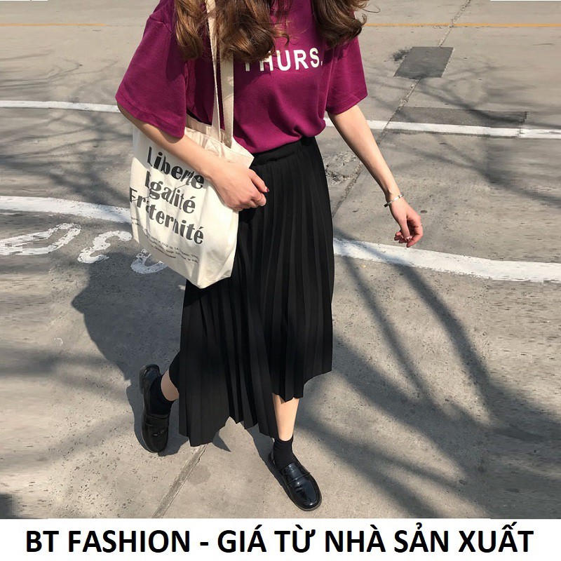 Váy Xòe Dập Ly Thời Trang BT Fashion (DÀI - Dập Ly) - VA01 - Có váy lót bên trong + Video, Hình Thật | BigBuy360 - bigbuy360.vn