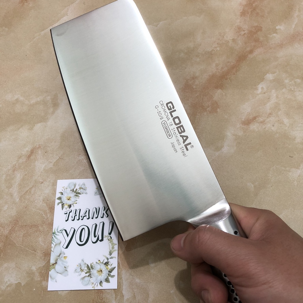 Dao Nhật Chặt Xương Global G - 50 Meat Cleaver - Dao Nhật Bản Cao Cấp  Chất Liệu Thép Không Gỉ