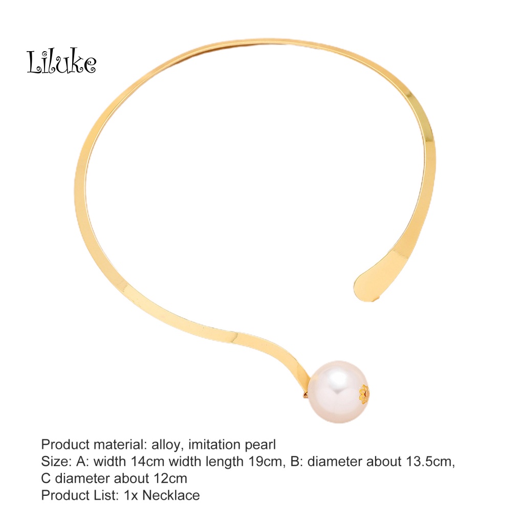 Choker Hợp Kim Đính Ngọc Trai Giả 3 Kiểu Dáng Lựa Chọn