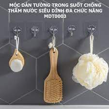 Móc Dán Tường Siêu Dính,Trong Suốt Chịu Lực Tốt Treo Tường Chắc Chắn 6*6 cm - Móc dính tường