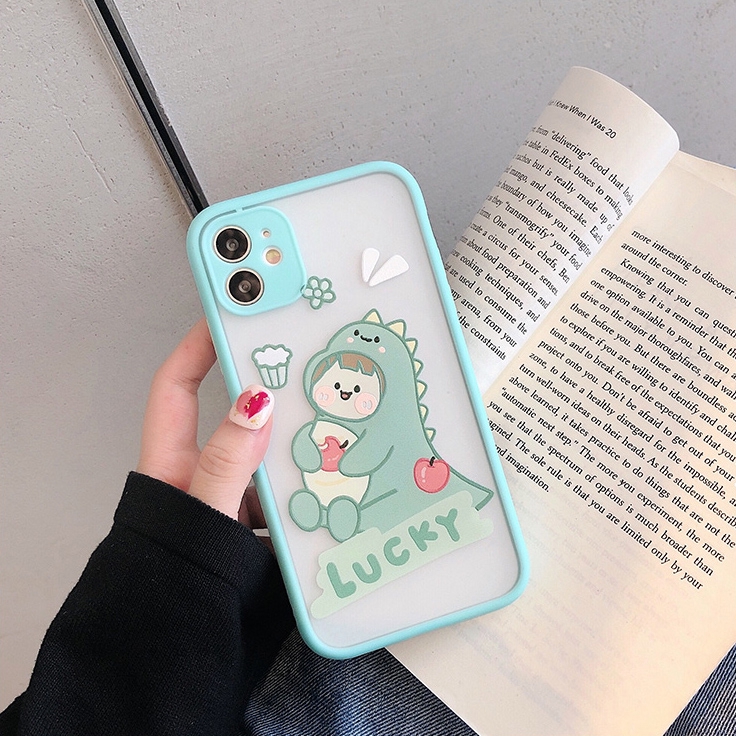 Ốp iphone - Ốp lưng viền nhám Lucky và Happy 6s/6plus/6splus/7/8/7plus/8plus/x/xs/xsmax/11/12promax | BigBuy360 - bigbuy360.vn