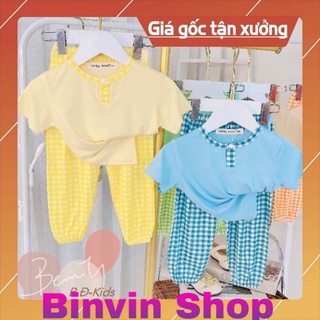 Bộ cộc thun lạnh quần dài dáng alibaba cho bé