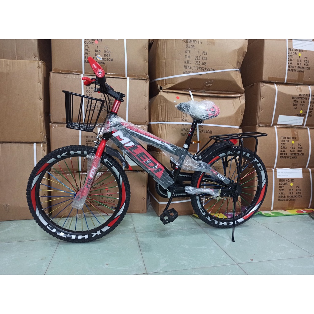 XE ĐẠP TRẺ EM CHO BÉ TỪ 2,5 ĐẾN 8 TUỔI TẶNG KÈM GIỎ VÀ GACBAGA - XE ĐẠP THỂ THAO - XE ĐẠP ĐỊA HÌNH