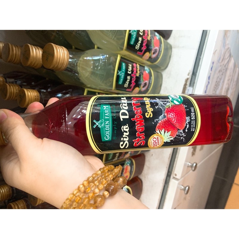 SYRUP/ SIRO GOLDEN FARM ĐỦ MÙI CHAI 520ML