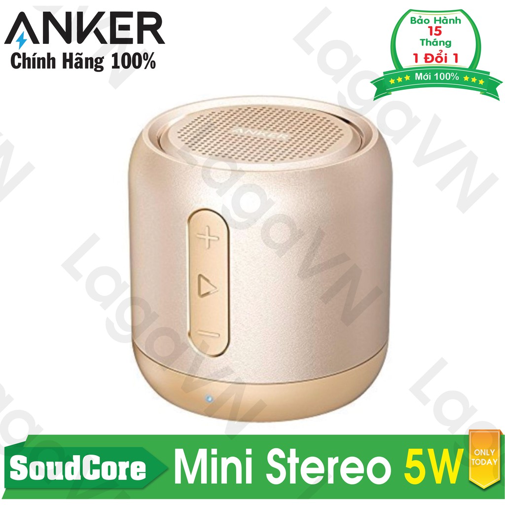 [Mã ELHACE giảm 4% đơn 300K] Loa bluetooth ANKER SoundCore Mini Stereo Speaker (Vàng)