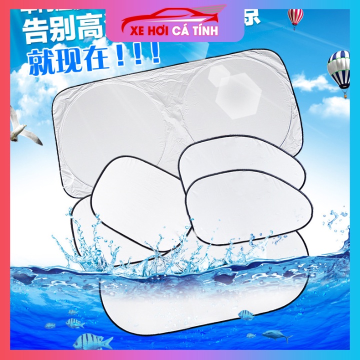 Freeship đồ chơI Ô TÔ Rèm chắn nắng cho Ô tô Bộ 6 Tấm Chắn Nắng Cho Cửa Sổ Xe Hơi Độc Đáo