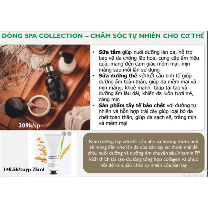 Sữa tắm giữ ẩm lớp da Dâu tây và Trà xanh - Spa Collection Wild strawberry &amp; green tea Hand &amp; Body Wash