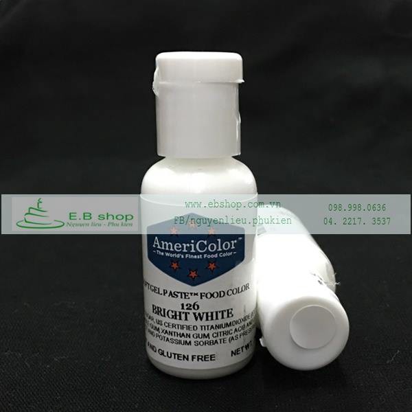 Màu AmeriColor - BRIGHT WHITE màu thực phẩm màu trắng